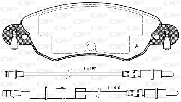 OPEN PARTS Bremžu uzliku kompl., Disku bremzes BPA0829.04